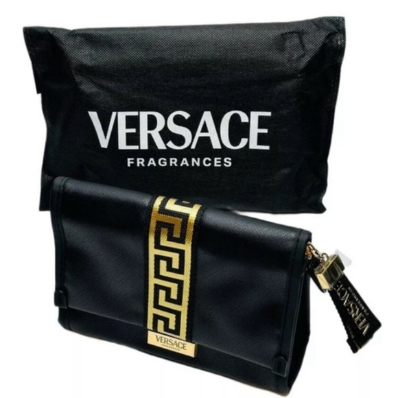 New Versace Fragrances Luxury Black & Gold Wallet Clutch - Picture 2 of 5